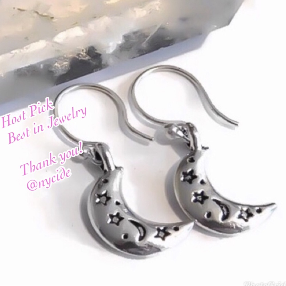 925 Crescent Moon Earrings